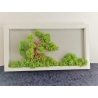 Bonsai din sarma cu licheni fond gri