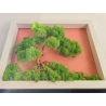 Bonsai din sarma cu licheni fond roz 2
