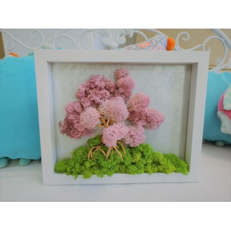 Bonsai cu licheni si sama din cupru
